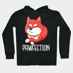 Cute Funny Happy Puppy Quote - Pawfection Artwork Hoodie